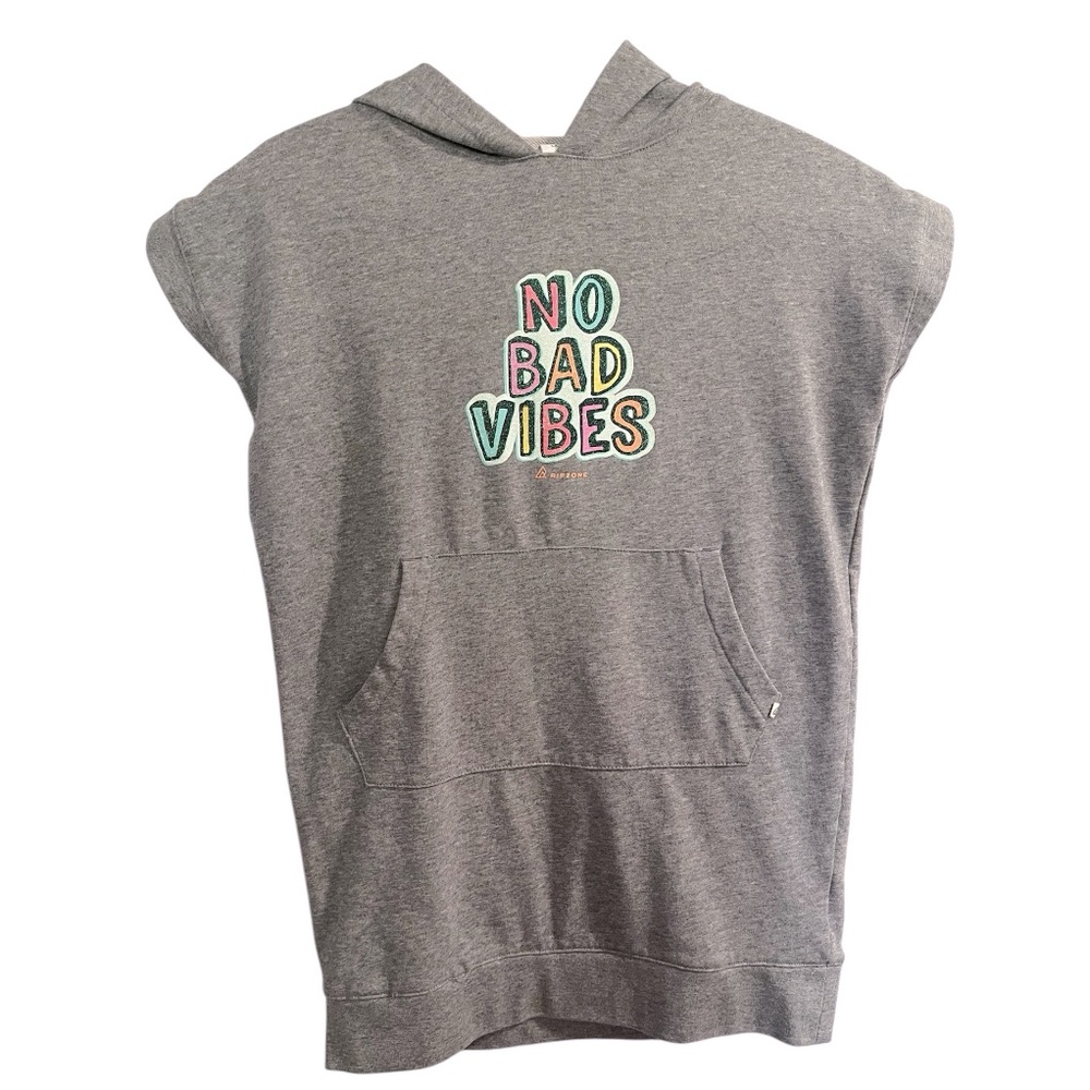 Ripzone Girls Large Grey Sleeveless Long Hoodie